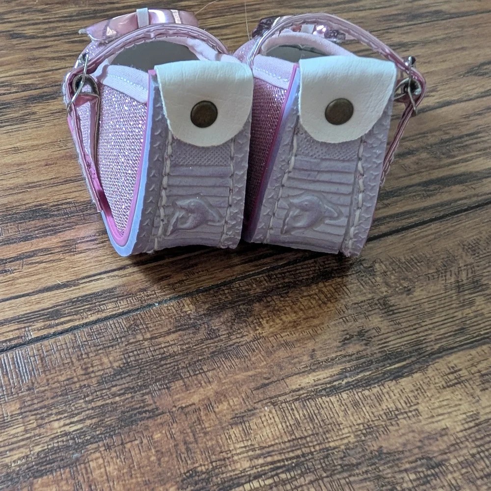 💥3/$24 Pink Glitter Shoes With‎ Bow Detail